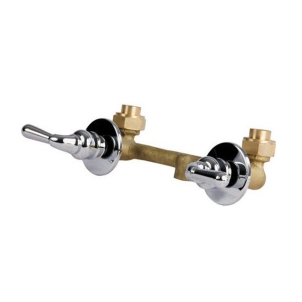 777 GRUPO DOBLE DUCHA 1/2 BRONCE ACERO INOX--GRU-101