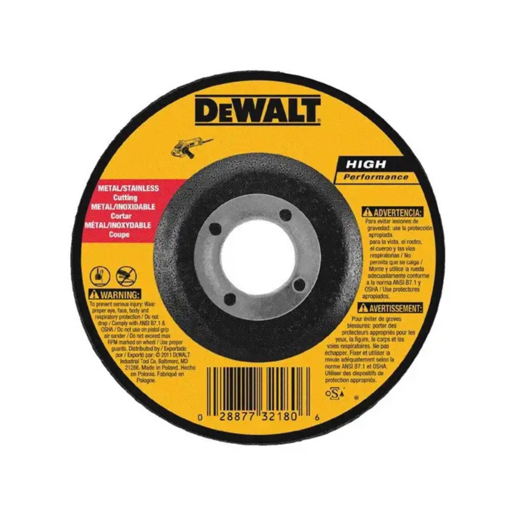 DEWALT DISCO C/METAL 4 1/2X1/8X7/8 CURVO