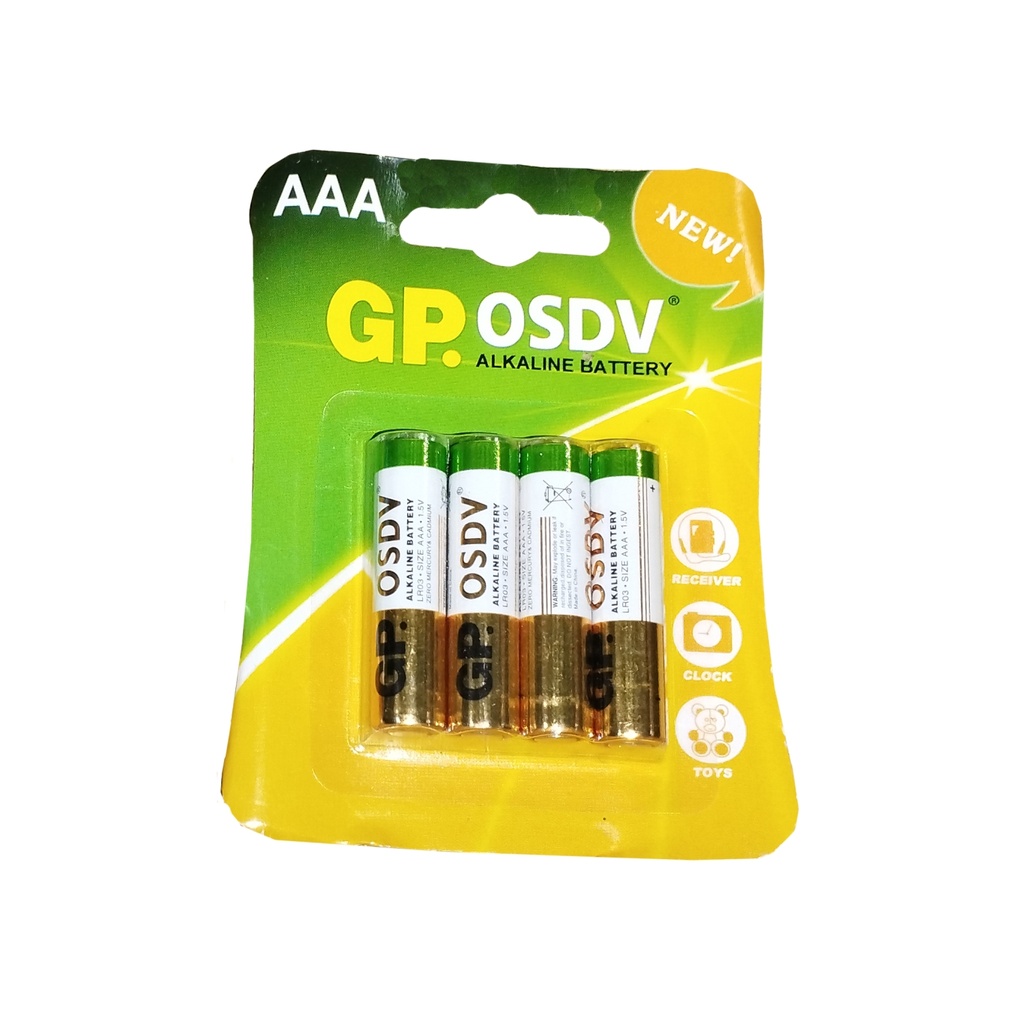 GP OSDV BATERIA ALKALINE AAA 4PZAS