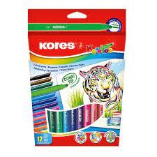 KORES PLUMONES KORELLO CONICO 12PZAS