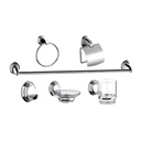 ACCESORIOS P/BAÑO METAL CROMO 7PZAS